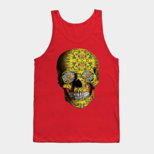 Yellow Flower Skull V.2 Tank Top